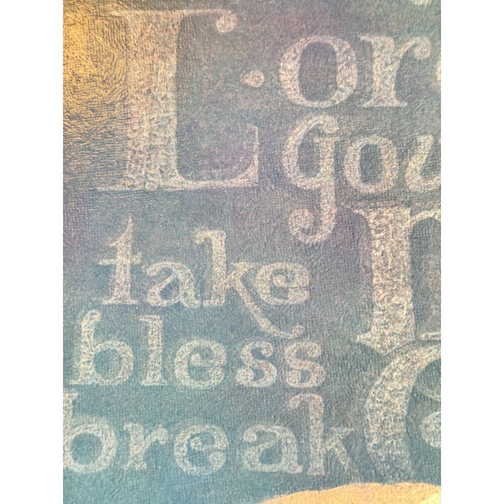 1977 Vintage Printed Bread of Life Matthew by Floyd E Hosmer L 24" x W 19" - Picture 6 of 16